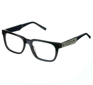 Black eyeglasses on a white background