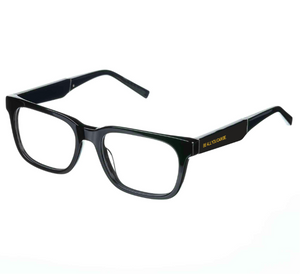 Black eyeglasses on a white background