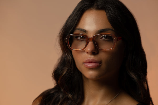 BCG Military Glasses Vintage worn on woman