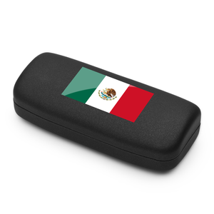 Black case with a design of the Mexican flag on a white background