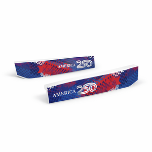 Two Allegiant  eyewear blades with America 250' design on a white background
