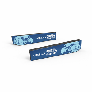 America 250 Eagles themed blades for Allegiant Eyewear