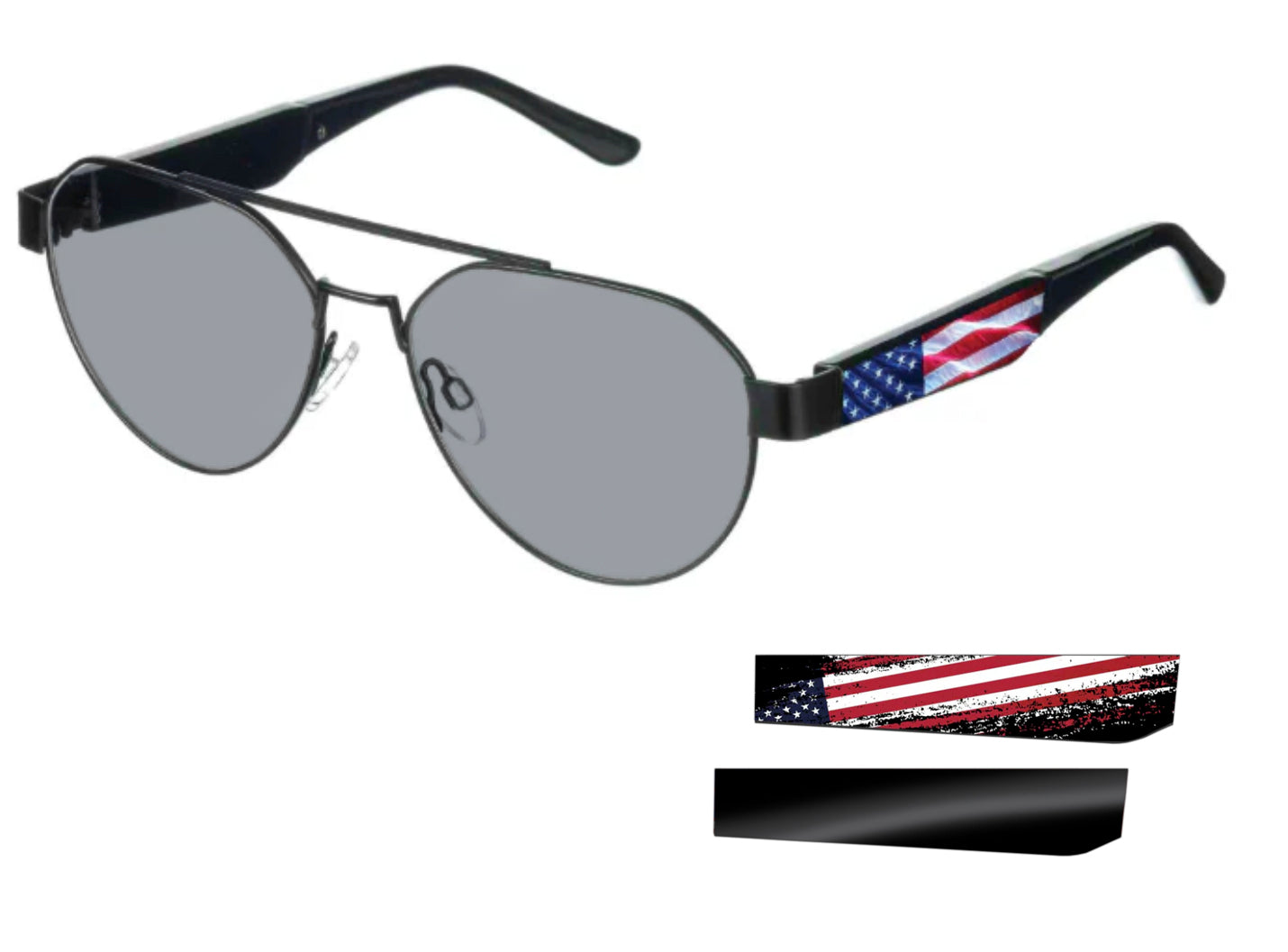 Flag in Flight Sunglasses- Black