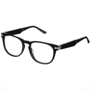 Black eyeglasses on a white background